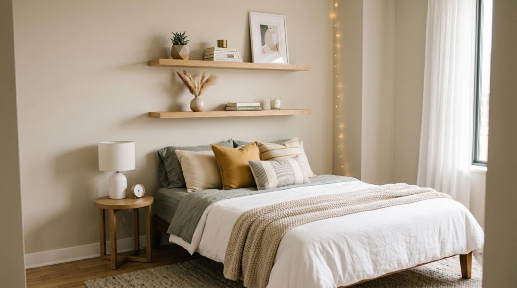Bedroom Decor Ideas With Floating Shelves