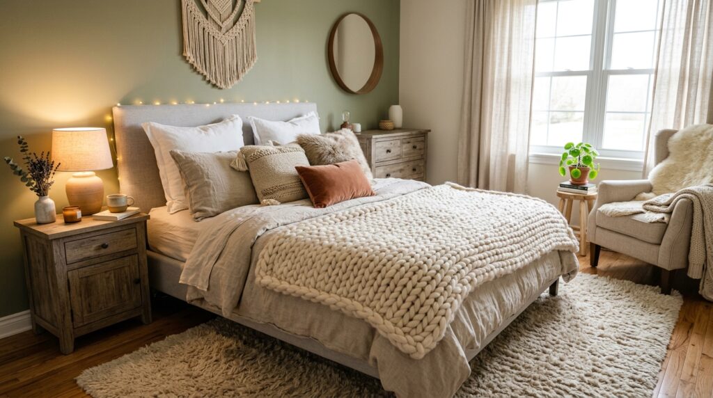 Cozy Bedroom Decor Ideas With Soft Textures